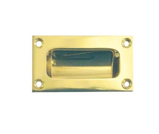 KOOPLES HARDWARE 75mm Flush Pull – Recessed Handle for Sliding Doors, Cabinets & Furniture – Compact Flush Fitting in Satin, Polished or Antique Finishes (Polished Brass)