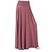 Produktbild VEMOW Heißer Elegante Damen Faltenrock Mode Elastische Taille Feste Faltenrock Vintage A-line Lose Lange Röcke(Rosa, 2XL)