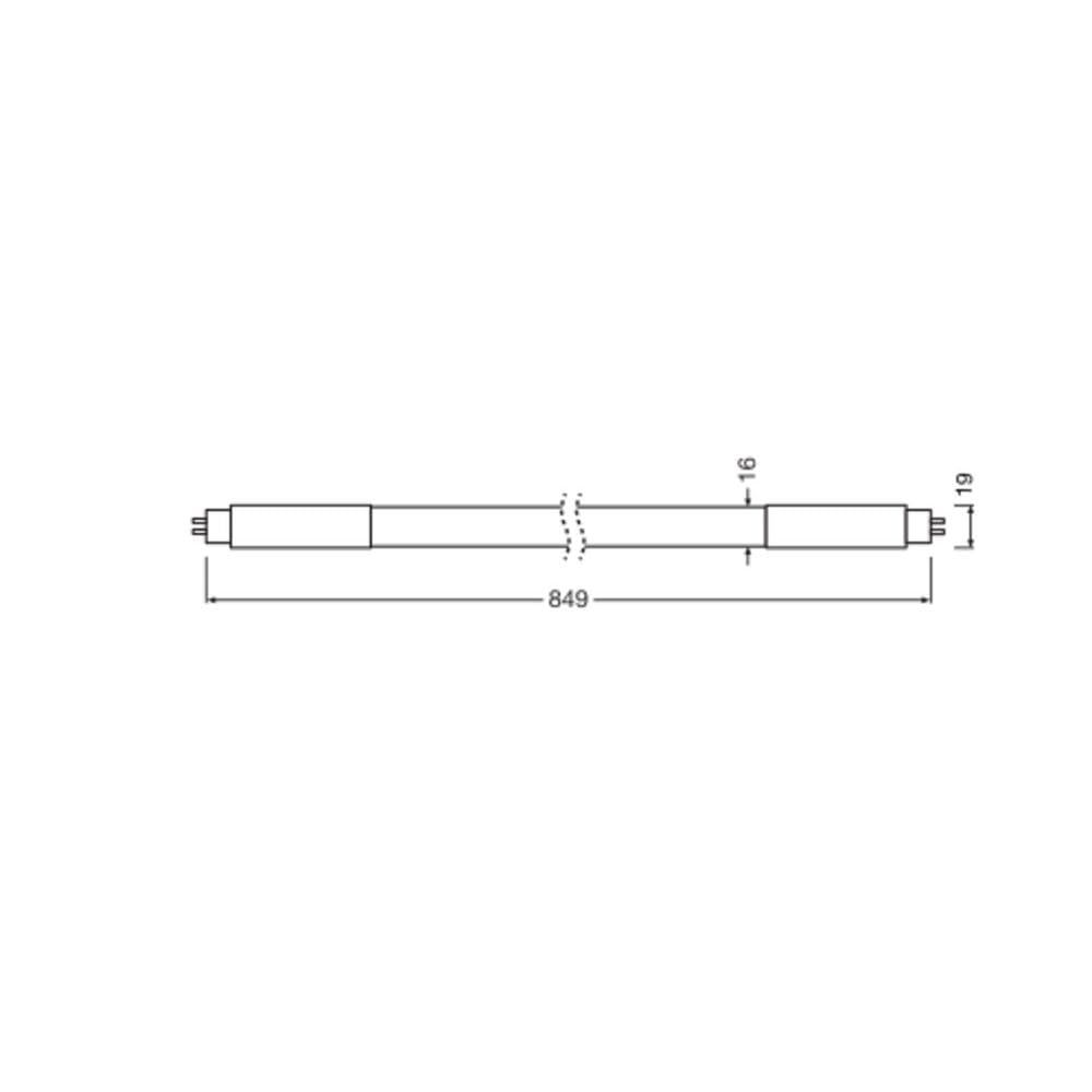 LEDVANCE Tube LED T5 AC Mains P Mains (AC) High Output 18W 2550lm - 830 Blanc Chaud | 85cm - Équivalent 39W