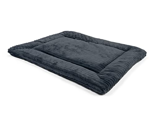 TrendPet Harmony 4cm gefütterte Hundedecke, Katzendecke, Liegedecke für Hunde und Katzen (Anthrazit, 50x35cm)