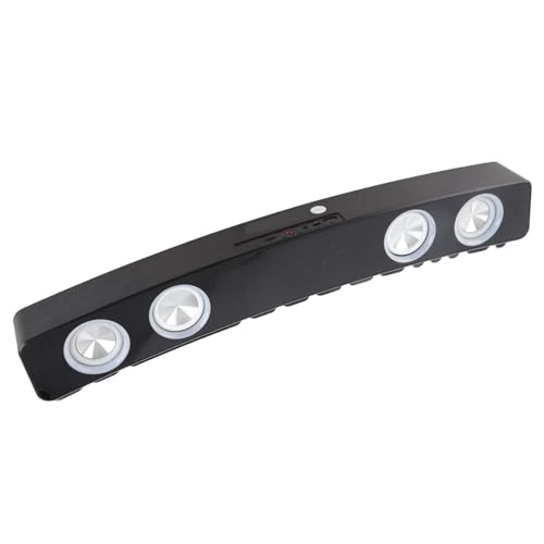 banapoy Bluetooth Computer Speaker, PC Gaming Speaker Sound with Dynamic RGB Light HiFi Stereo Sound FM Radio Alarm Clock 13 Mechanical Keys for Desktop Monitor Laptop Soundbar