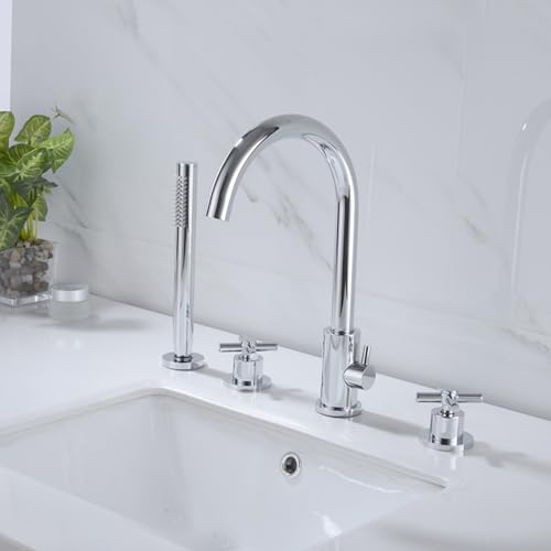 Mitigeur baignoire 4 trous or brossé pour remplacer votre vieux robinet