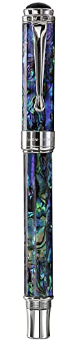 Xezo Natural Paua Abalone Fine Fountain Pen. Screw-On Cap. Platinum Plated. No Two Pens Alike. (Maestro Sea Shell Fp-2), Multicolor #TOP3