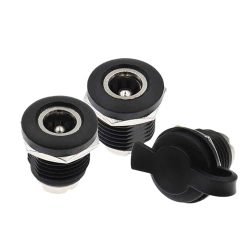 Conector de alimentación CC DC-022D de 5,5x2,1mm con tuerca para chasis, pack de 5 unidades 3