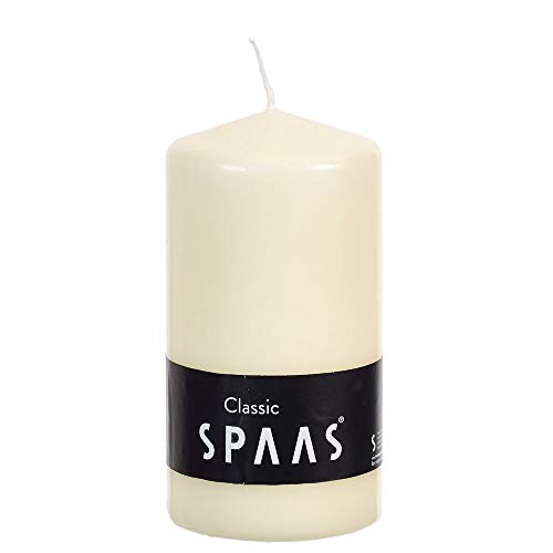 Spaas Unscented Pillar Candle 78/150 mm, 65 Hours, Ivory