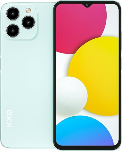 KXD A07 Unlock Cell Phone, Android 12 Unlocked Phone, 4500mAh 10W Fast Smartphones, 13MP+8MP, 6.52Inch HD+, 8GB + 128GB/SD 256GB Mobile Phone, Fingerprint/Face ID, 4G Dual SIM Phone - Green