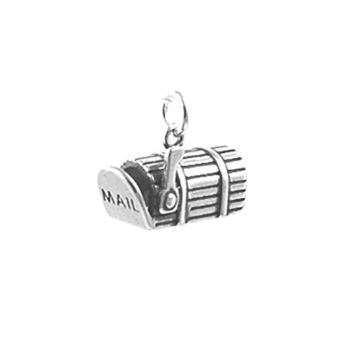 Sterling Silver 3D Non-Movable Mailbox Charm Item #91114