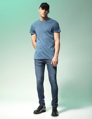 Image of Flying Machine Men's Skinny Fit Jeans| Solid | Mid Rise | Stretchable | Jeans for Man