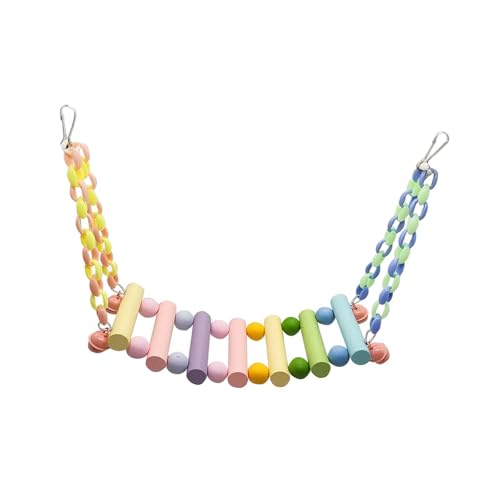 Whtkoph Wooden Parrot Toy Pet Cage Bridge Parrot Standing Rack Bird Climbing Stand for Macaw