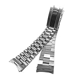 Estremità curva di precisione: progettata per integrarsi perfettamente con le casse circolari degli orologi, la fascia presenta estremità curve. Questa interfaccia arcuata elimina lo spazio tra il cinturino e la cassa dell'orologio, offrendo un aspetto sagomato su misura compatibile con anse da 20 mm e 21 mm.