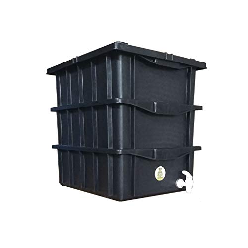 Composteira Doméstica 15 Litros Preta - Minhocas -