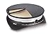 Tibos Electric Single Crepe Maker, Original Crepe Pan from France, with Wooden Spreader, Turner and Brush | Nonstick & Easy Clean Teflon Surface, 13”, Black