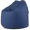 Extroitaly Pouf Tera Poltrona Sacco In Ecopelle Morbida | 78x78 H.93 | Sfoderabile E Lavabile | Design Italiano | Rosso