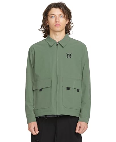 Image of Volcom Men's TT Sense Reversible Jacket - Lightweight Water-Resistant Street Jacket
