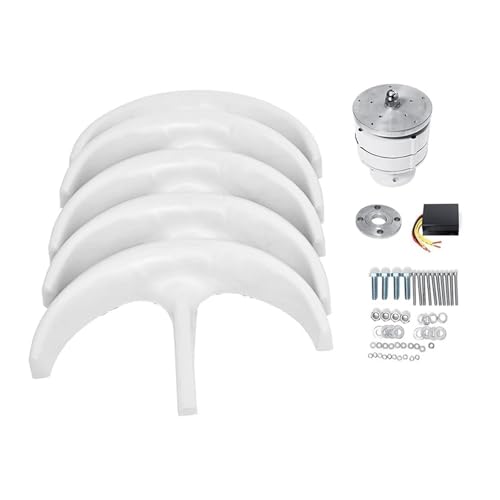 Kit turbina eolica orizzontale da 3000 W con regolatore di carica - Generatore eolico ad asse verticale da 12 V/24 V/48 V per soluzioni energetiche industriali, mulino a vento compatto piccolo
