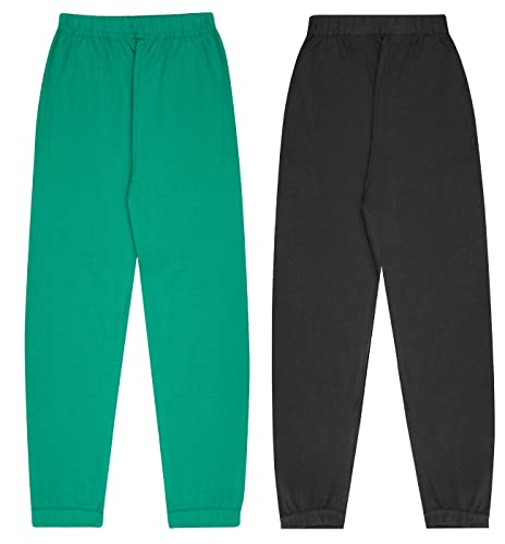 Image of KYDA KIDS Boy's Regular Fit Mid Rise 100% Cotton Track Pant - (Pack of 2)