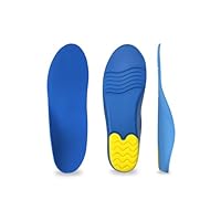 Norelie Comfy Kids Orthotic Cushioning Arch Support Shoe Insoles, Children PU Foam Inserts for Flat Feet, Plantar Fasciitis, Heel & Foot Pain Relief (EU 35–36 / UK 2.5–3.5 / CN 33–34)