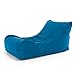 Ecopuf - Master Canapé Pouf Chaise Longue da esterno - Pouf Poltrona con tasca portaoggetti e maniglia - Borsa in tessuto impermeabile - Poltrona da salotto - 115x65x60cm, Blu M16 immagine