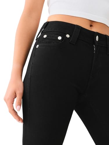 True Religion Women's Jennie Mid Rise Curvy Skinny fit Comfort Jeans- Single Needle Stitching - Peak spot Color4
