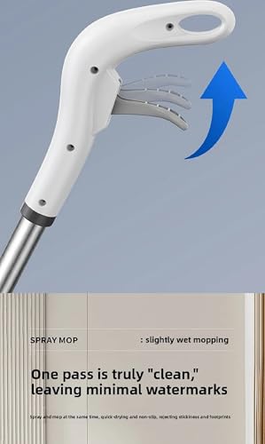 Image of 360 Rotating Spray Mop for Floor Cleaning - Round Mop pad for Quick Wet and Dry Use with 2Pcs Reusable Microfiber Washable Pads and Refillable Bottle for Suitable for All Types of Flooring