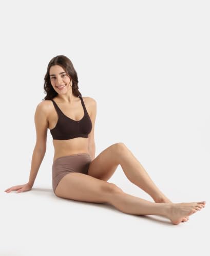 Image of Jockey FE41 Women Wirefree Non Padded Super Combed Cotton Elastane Stretch Full Coverage Everyday Bra with Concealed Shaper Panel