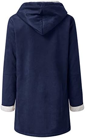 SHAOBGE Womens Plus Size Winter Coats Warm Sherpa Fleece Lined Jackets Hooded Parka Faux Suede Pea Coat Outerwear 2024