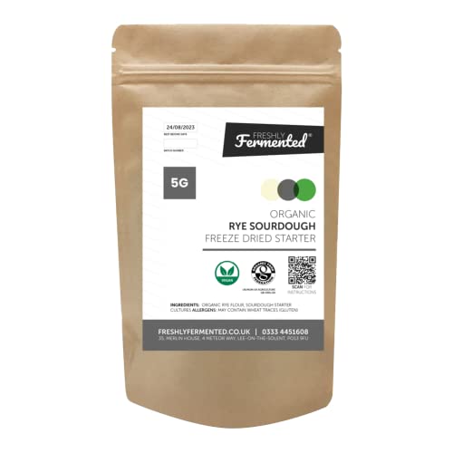 Freshly Fermented Organic & Vegan Certified Freeze Dried Sourdough Culture Rye