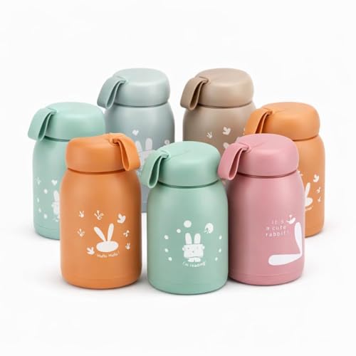 Image of Mini Glass Water Bottle 330 ml with Silicone Sleeve, Leak Proof Small Reusable Bottle for Kids, School, Office and Travel, Pack of 1