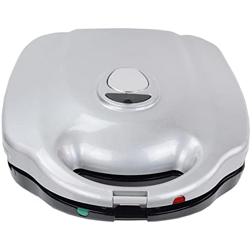 Syntrox Germany Kombigerät mit Wechselplatten, 2000 Watt Leistung, Edelstahl, Silbernes Design, Antihaftbeschichtet, einfache Reinigung, Küchenmaschine (Teigtaschen)