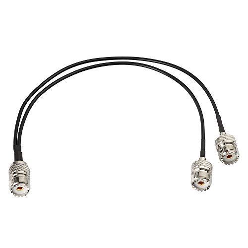 Superbat SO-239 Splitter Cable SO239 to Dual SO239 Low Loss Splitter Cable (12 Inch RG174) for HAM & CB Radio,Antenna Analyzer,Dummy Load,SWR Meter