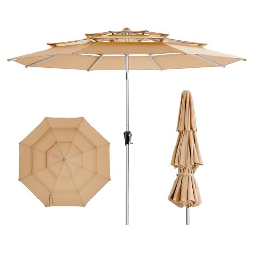 Best hotel garden umbrella factories Heavy Duty 9ft Aluminum Patio Umbrella
