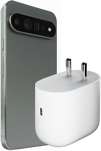 Image of 45W Type-C Fast Charger for Google Pixel | Adapter for Pixel 9A /9 Pro /8 /8a, Pixel Tablet, Chromebook & Other USB-C Devices |Original Charging Speed (White)