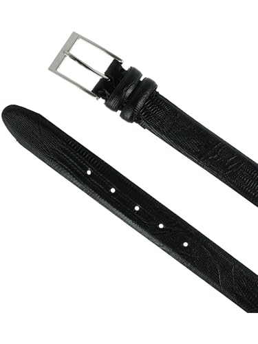 Toneka Men's Big & Tall Leather Lizard Print Belt4