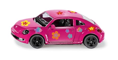 siku 1488, VW The Beetle, métal/plastique, Rose, portes ouvrables, feuille autocollante pour un design personnalisé