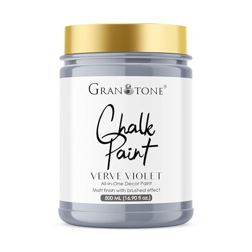 GRANOTONE Chalk Paint for Furniture, Home Decor, Crafts - Eco-Friendly - All-in-One - No Wax Needed- 500 ML (FRENCH GREY)