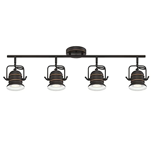 Westinghouse6116800boswellvintagestylefourlightindoortracklightkitoilrubbedbronzefinishwithhighlightsmetalshades  Urban Country Home Decor Westinghouse 6116800 boswell vintage style four light indoor track light kit oil rubbed bronze finish with highlightsmetal shades  urban country home decor