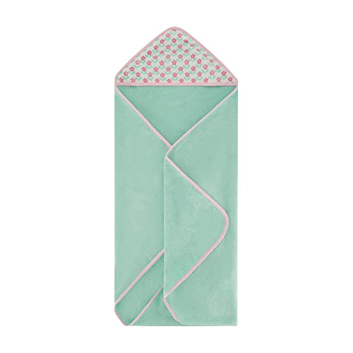 Cudlie Buttons & Stitches Baby Girl 3 Pack Rolled/Carded Hooded Towels in Bless This Baby Print, GS71730