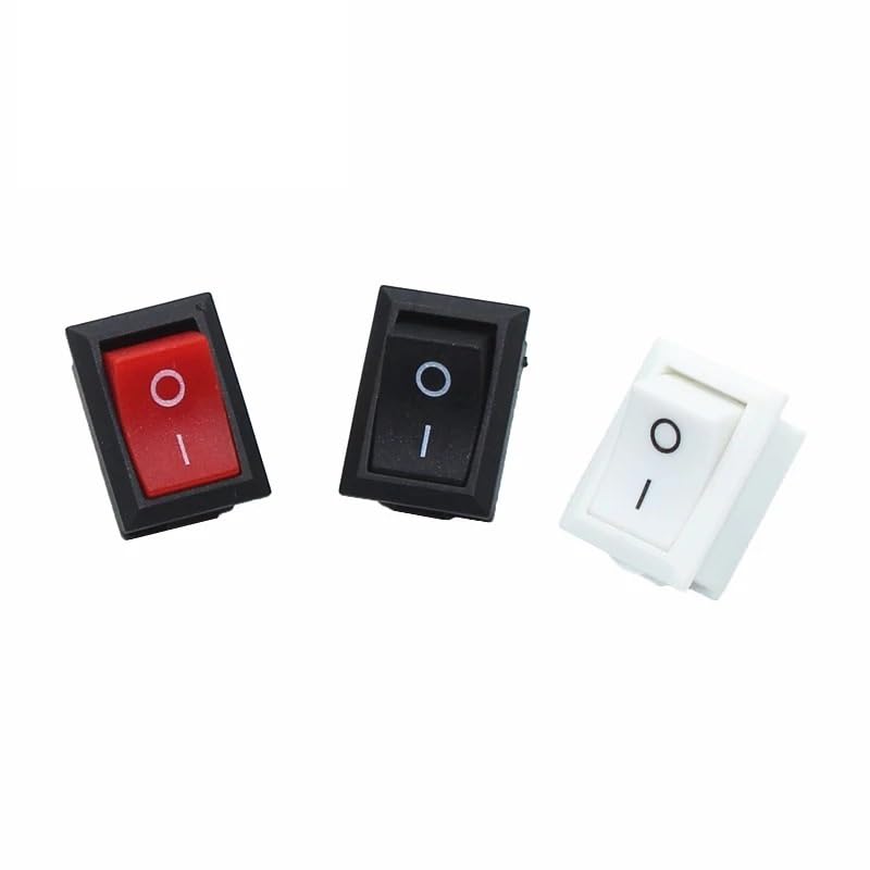 Interruptor basculante de Encendido y Apagado KCD1, 15 x 21 mm, 2 Pines, 6 A, 250 V, 10 A, 125 V, 15 x 21 mm, Color, 100 Unidades