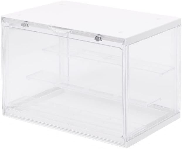 Miniatura 4 de KENGEL Vitrina transparente de acrílico de 11.8 x 9 x 6.7 pulgadas, caja ciega a prueba de polvo, estante transparente para trabajo a mano,