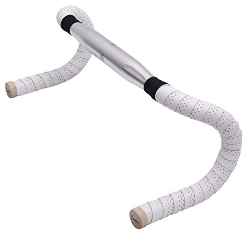 Gusti Handlebar Leather-Fausto C. Tape With Structure Cork Racing Bike Leather Strap Handlebar Tape Grip Tape Bicycle Accessories Accessories Bicycle Handlebar Tape 61.8 In White Leather #TOP6