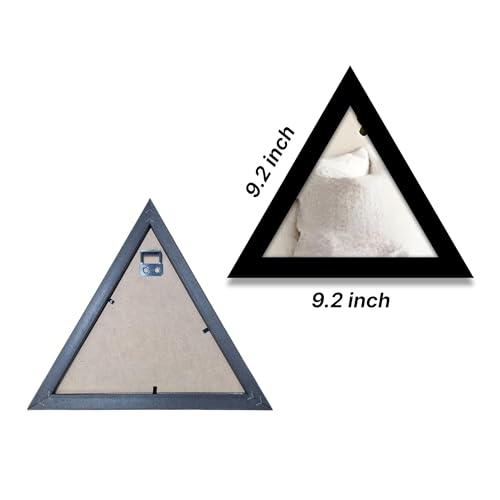 Image of Art Street Black Triangle Decorative Wall Mirror Set of 3 Triangle Shape Mirror for Home Decoration, Size-10x10 Inch