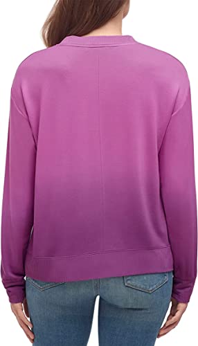 Splendid Women's Sweater Crew Neck Pullover Sweatshirt (X-Large,Purple) #TOP2