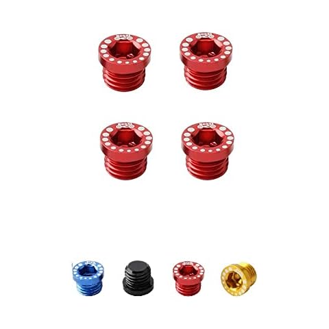 COONIUM Dust Proof Screws Bolts Plugs for V Brake Boss Pivot Holes, Aluminum Alloy, Pack of 2, Multiple Color Options (Gold) Cover