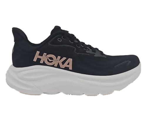 HOKA HOKA Clifton 10 Womens Shoes Size 9.5, Color: Black/Rose Gold