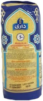 Dari Moroccan Couscous 1kg, 2.2lb (Medium, 1 Pack)