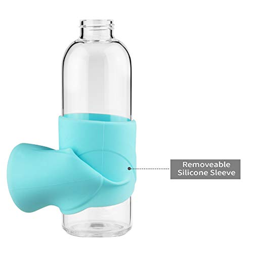 Gourde en verre 1000ml bouteille eau borosilicate sans BPA réutilisable - 6