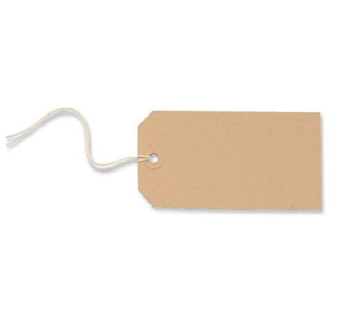 Image of 2X Strung Tag 120x60mm Buff - (Pack 1000)