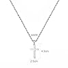 ShiWuYou Men's Stainless Steel Nail Cross Pendant Necklace, Cross Necklace for Men,Stainless Steel Cross Necklaces, for Christian Birthday Christmas Easter Gifts Thanksgiving Day #1