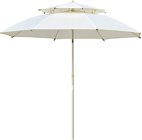 Sombrilla redonda para terraza con inclinacion y doble techo ventilado