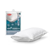 Tontine Comfortech Stain Resistant Pillow Protector – Nanotex Cotton Shield Resists Spills and Stains – Breathable Soft Zip Closure – Washable Removable Cover – Standard Size – 2 Pack